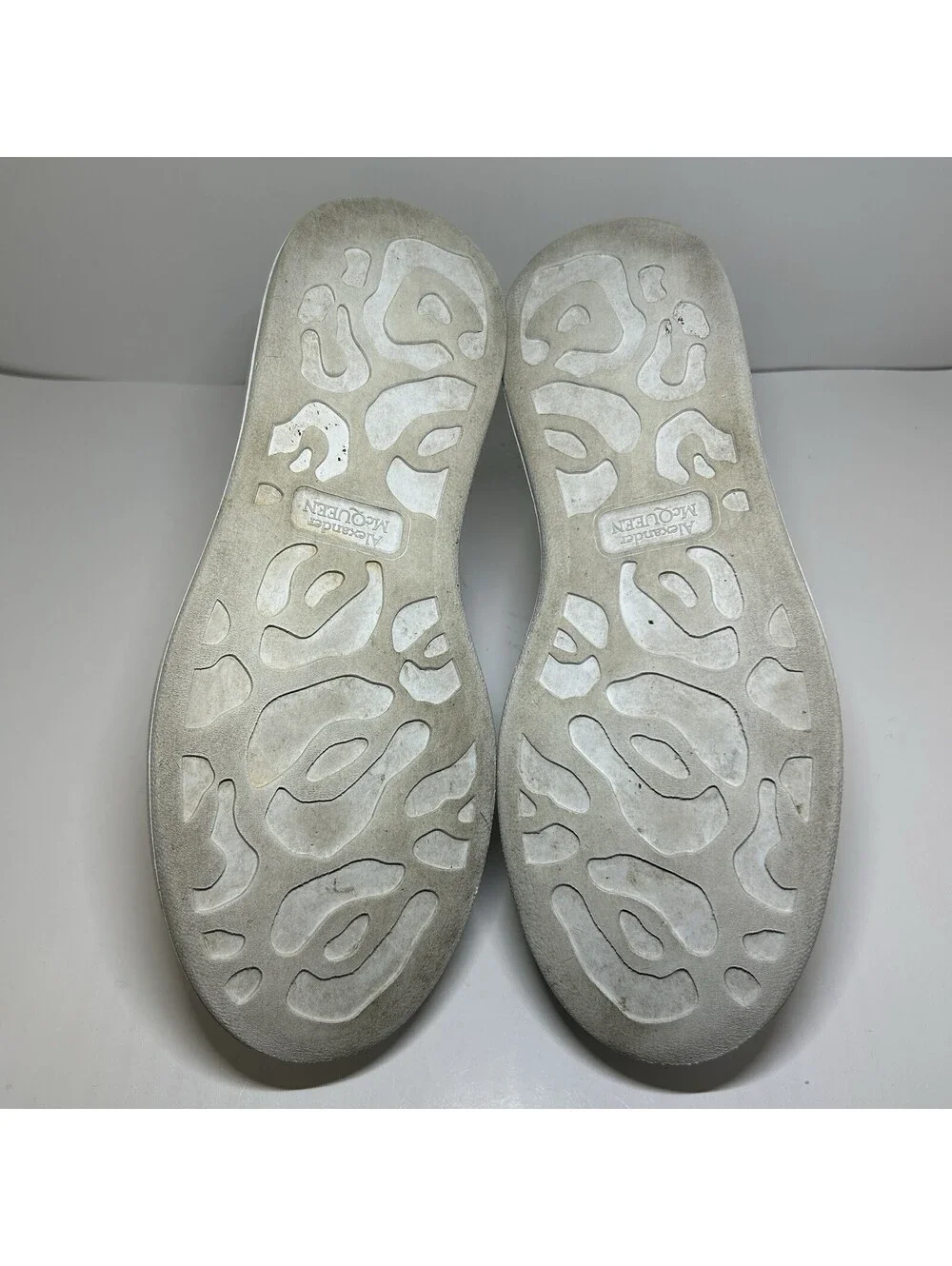 Alexander McQueen Oversized Sneaker White Leather Black Heel - Size 36 (6US)